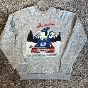 Vintage! 1987 Rare Spud Mackenzie Bud Light Crewneck Sweatshirt